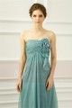 Green Strapless Long Dress For Bridesmaid With Flowers - Ref L768 - 05