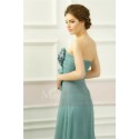 Green Strapless Long Dress For Bridesmaid With Flowers - Ref L768 - 06
