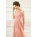 robe de soirée grec mousseline rose - Ref L765 - 03