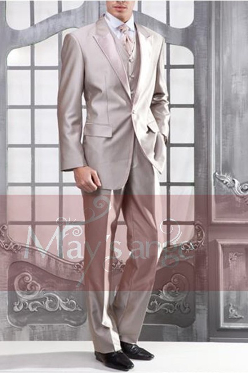 Costume Le Pique taupe - Ref MEN018 - 01 Costume Le Pique taupe - Ref MEN018 - 01