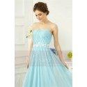 robe bustier longue turquoise élégante - Ref L756 - 02