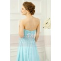 robe bustier longue turquoise élégante - Ref L756 - 03