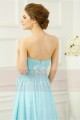 TURQUOISE LONG EVENING DRESS STRAPLESS - Ref L756 - 03
