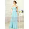 robe bustier longue turquoise élégante - Ref L756 - 05