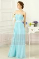 TURQUOISE LONG EVENING DRESS STRAPLESS - Ref L756 - 05