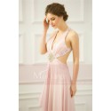 Open Back Sexy Powder Pink Evening Dresses With Slit - Ref L758 - 03