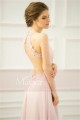 Open Back Sexy Powder Pink Evening Dresses With Slit - Ref L758 - 04