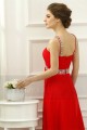 Robe cocktail longue rouge coquelicot maysange - Ref L530 - 02