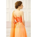 Longue robe de soirée Orange Volcanique d'été - Ref L111 - 05