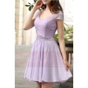 robe de cocktail lilas - Ref C819 - 02