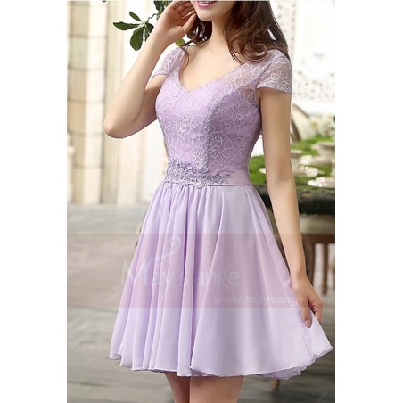 robe de cocktail lilas