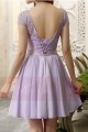Light Purple Short Party Dress - Ref C819 - 03