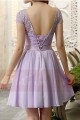 robe de cocktail lilas - Ref C819 - 03