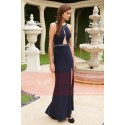 Open Back Sexy Long Evening Blue Dress With Slit - Ref L778 - 03