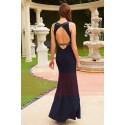 Open Back Sexy Long Evening Blue Dress With Slit - Ref L778 - 05