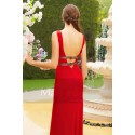 Red celebrity dress sirene underlines chest and waist - Ref L781 - 04