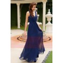 Prom dress blue pretty naked butterfly wings - Ref L774 - 04