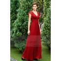 robe de soiree framboise  avec petite manchette belle coupe dos ouver benida - Ref L785 - 03