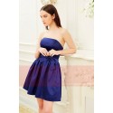 Strapless blue dress with a nice bow tie C843 - Ref C843 - 03