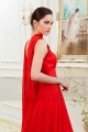 Robe de soiree Imperatrice Rouge Feu - Ref L788 - 03