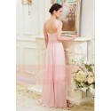 Robe de Soiree Rose Leger Sublime Bustier Croise - Ref L790 - 04