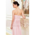 Robe Longue en Mousseline Fine Rose Pale - Ref L792 - 04