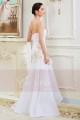 robe mariage bustier asymétrique dentelle broderie dore - Ref M368 - 02