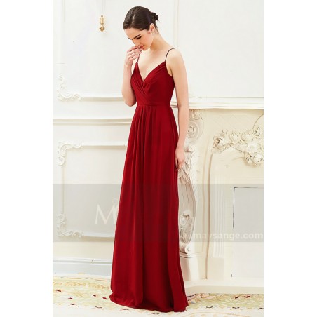 belle robe framboise pour mariage ou soirée ou une fete design du dos
