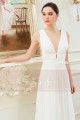 V-Neck Sexy White Evening Dresses For Women - Ref L795 - 04