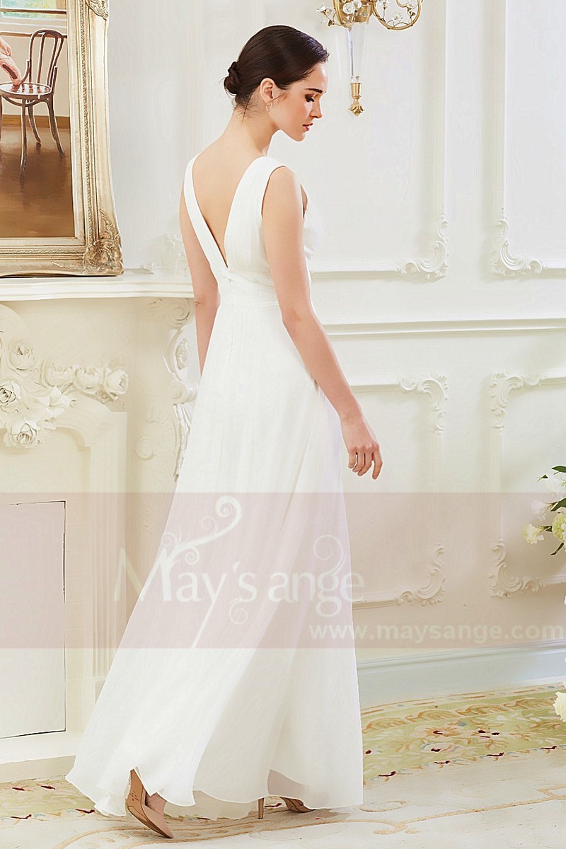 Sexy Two Piece White Evening Dress,White Summer Vacation Dress Y6995