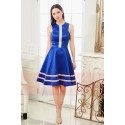 robe cocktail bleu roi style marine  Petunia - Ref C834 - 04