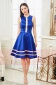 robe cocktail bleu roi style marine  Petunia - Ref C834 - 04