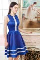 robe cocktail bleu roi style marine  Petunia - Ref C834 - 06