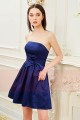Strapless blue dress with a nice bow tie C843 - Ref C843 - 02