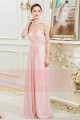 Robe de Soiree Rose Leger Sublime Bustier Croise - Ref L790 - 06