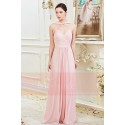 Robe de Soiree Rose Leger Sublime Bustier Croise - Ref L790 - 03