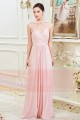 Long Pink Sexy Cocktail Dress With Crossed Straps - Ref L790 - 03