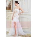 robe mariage bustier asymétrique dentelle broderie dore - Ref M368 - 03