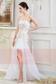 robe mariage bustier asymétrique dentelle broderie dore - Ref M368 - 03