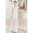 V-Neck Sexy White Evening Dresses For Women - Ref L795 - 06