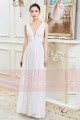 V-Neck Sexy White Evening Dresses For Women - Ref L795 - 06