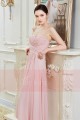 Robe Longue en Mousseline Fine Rose Pale - Ref L792 - 05