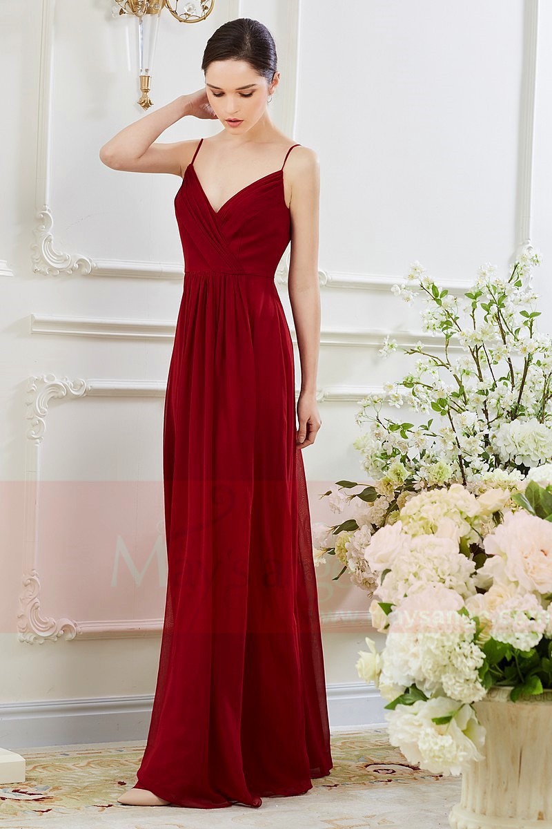 raspberry evening gown