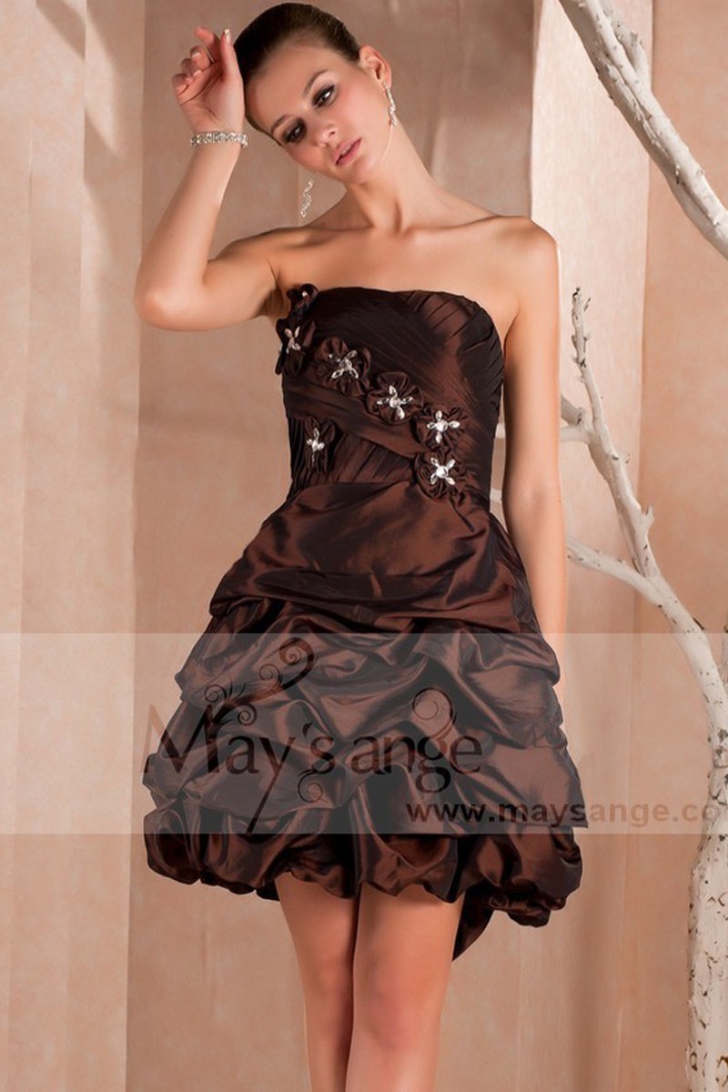 Promotion robe de cocktail bustier drapée Gourmande - Ref C224 Promotion - 01 Promotion robe de cocktail bustier drapée Gourmande - Ref C224 Promotion - 01