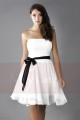 Strapless Short Party Dress With Black Belt - Ref C111 - 04