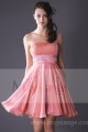 Peach Strapless Cocktail Dress - Ref C112 - 02