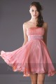 Peach Strapless Cocktail Dress - Ref C112 - 03