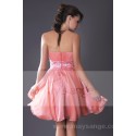 Peach Strapless Cocktail Dress - Ref C112 - 04