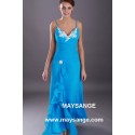 Long V Neckline Blue Summer Dress - Ref L045 - 02