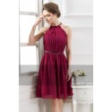 robe de cocktail cerise - Ref C806 - 02